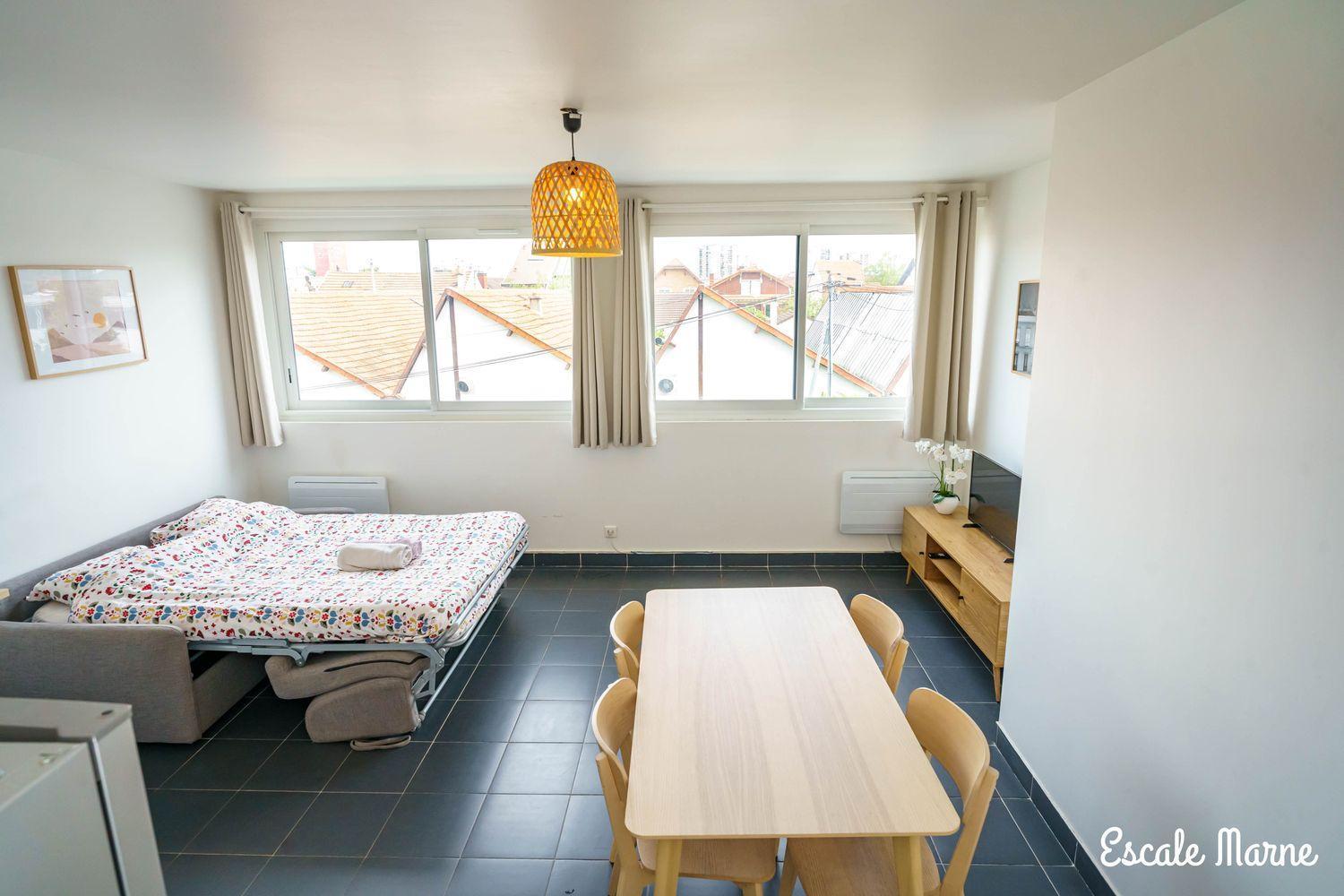 Escale-Marne Fr - 101 - Free Parking - Free Luggage Storage - All Equipped - Linen Included - Washing Machine - Luxury Eve Sleep Mattress 160X200 - 10Mn Walk Metro 8 - Rer A - Panoramic View - From 1 To 4 Guests メゾン・アルフォール エクステリア 写真