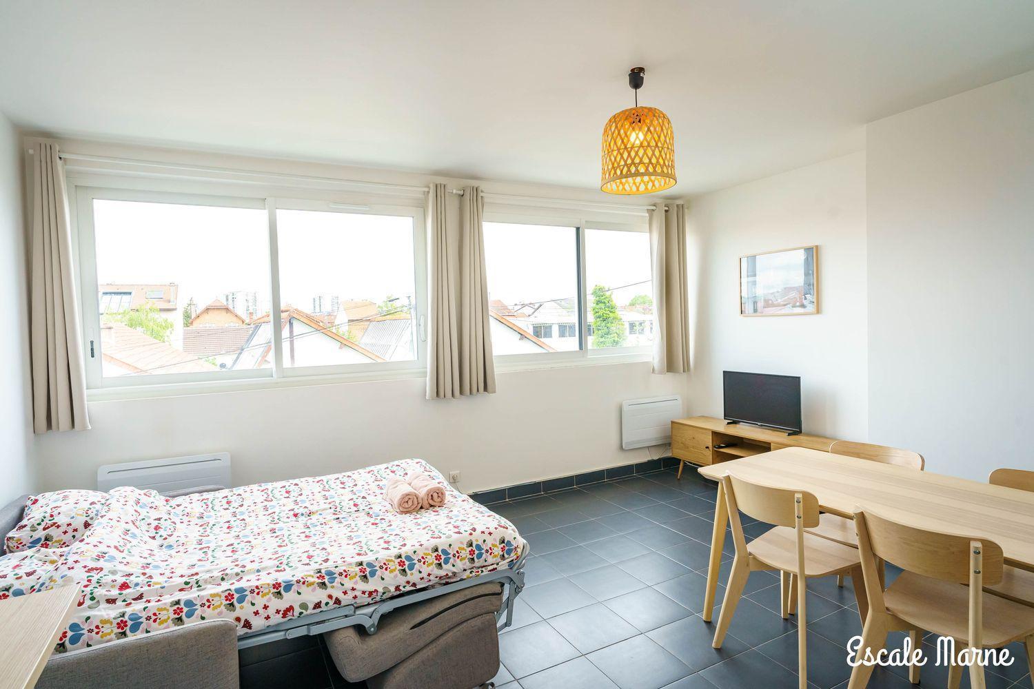 Escale-Marne Fr - 101 - Free Parking - Free Luggage Storage - All Equipped - Linen Included - Washing Machine - Luxury Eve Sleep Mattress 160X200 - 10Mn Walk Metro 8 - Rer A - Panoramic View - From 1 To 4 Guests メゾン・アルフォール エクステリア 写真