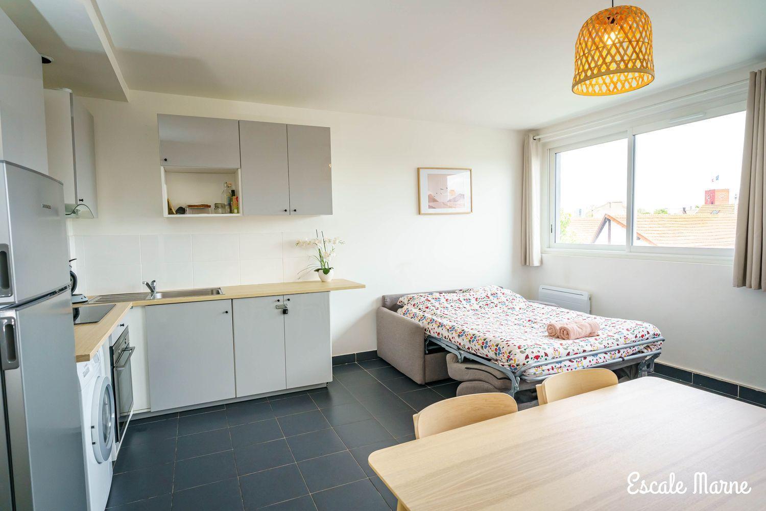 Escale-Marne Fr - 101 - Free Parking - Free Luggage Storage - All Equipped - Linen Included - Washing Machine - Luxury Eve Sleep Mattress 160X200 - 10Mn Walk Metro 8 - Rer A - Panoramic View - From 1 To 4 Guests メゾン・アルフォール エクステリア 写真